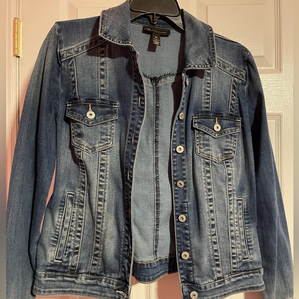 INC Dark Wash Denim Jacket